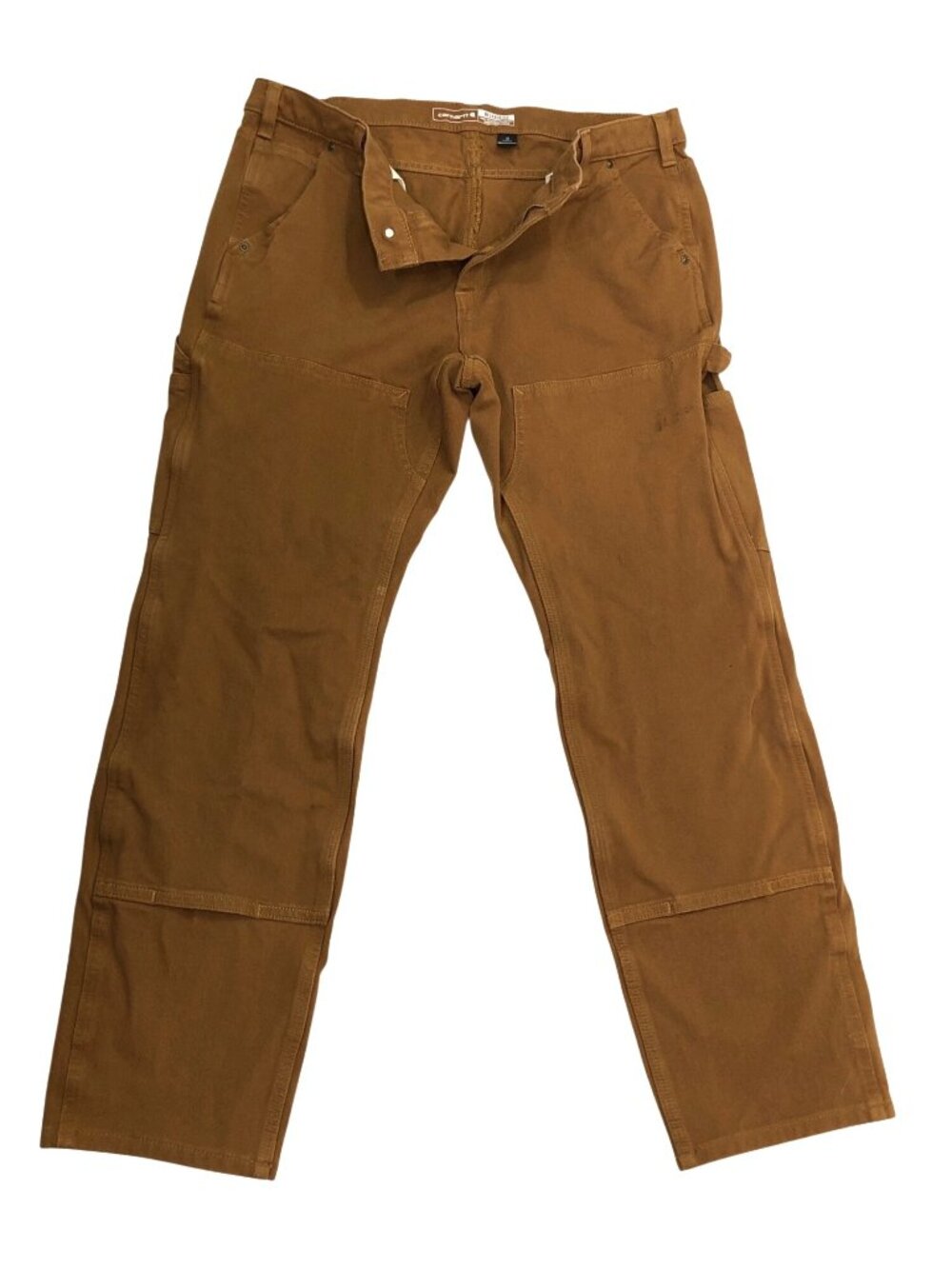 Carhartt Cargo Pants Canvas Reenforced Knees Womens 16 Brown Utility Pockets Wor